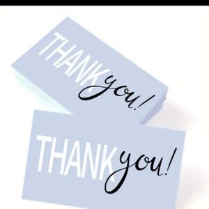 15 count light blue thank you cards